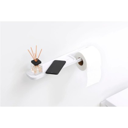 Brabantia Mindset Toilet Roll Holder with Shelf White