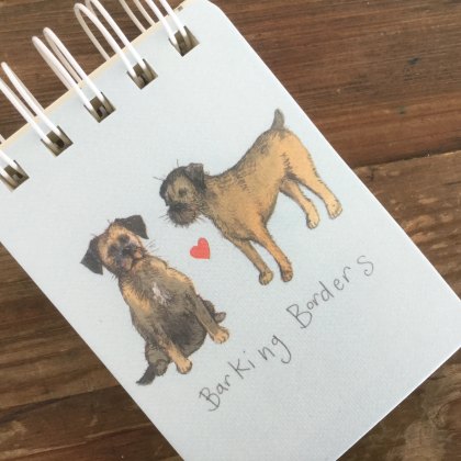 Alex Clark Barking Borders Small Spiral Notepad