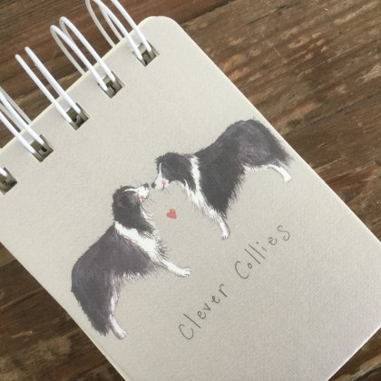 Alex Clark Clever Collies Dog Small Spiral Notepad