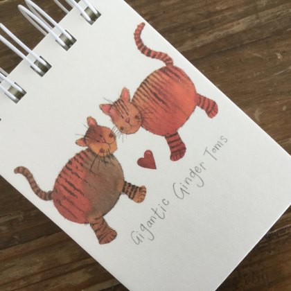Alex Clark Gigantic Ginger Toms Cat Small Spiral Notepad