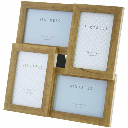 Sixtrees Twilight Oak Multi Aperture Photo Frame