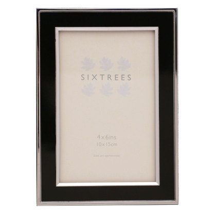 Sixtrees Abbey Black Polished Silver 8" x 10 Photo Frame