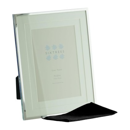 Sixtrees Park Lane Silver Plated Photo Frame with Soft White Mount Sixtrees Park Lane Silver Plated Photo Frame with Soft White Mount