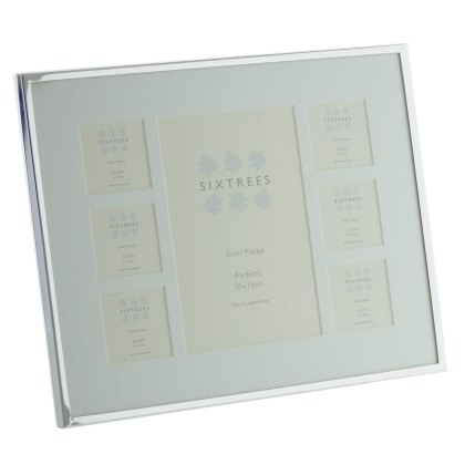 Sixtrees Park Lane Silver Plated Seven Aperture Photo Frame