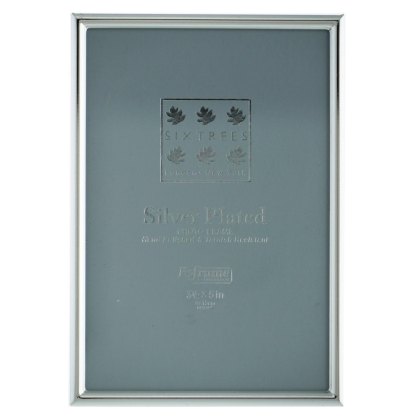 Sixtrees Cambridge Narrow Rim Silver Plated Photo Frame