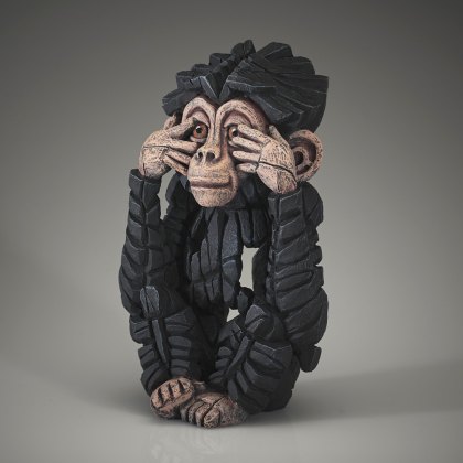 Edge Sculptures Baby Chimpanzee "See No Evil