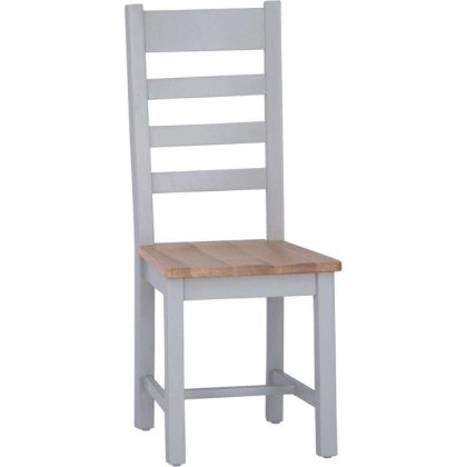 Derwent Grey Wooden Ladder Back Chair