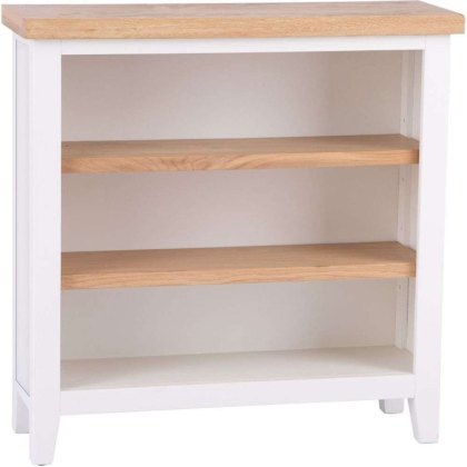 Derwent White Small Wide Bookcase