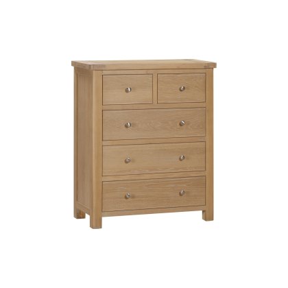 Silverdale Oak 2 Over 3 Chest of Drawers