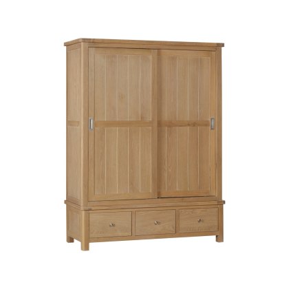 Silverdale Oak Large Robe 2 Sliding Door Wardrobe