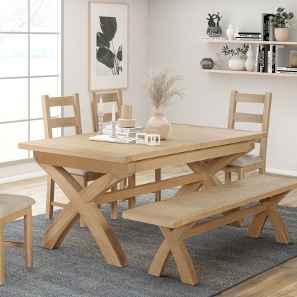 Silverdale 1.8m Extendable Table with Crossed Legs