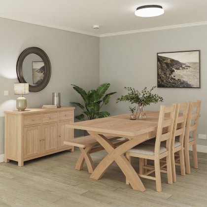 Silverdale 1.8m Extendable Table with Crossed Legs Silverdale 1.8m Extendable Table with Crossed Legs