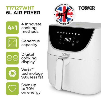 Tower Vortx Digital Air Fryer 6L White