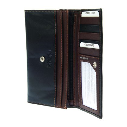 Golunski Ladies Black Brown Fold Purse