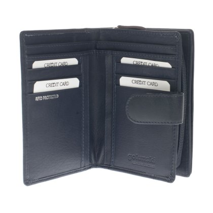Golunski Ladies Navy Zipper Purse