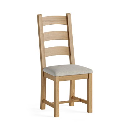 Casterton Dining Chair with Fabric Cushion in Grey Casterton Dining Chair with Fabric Cushion in Grey