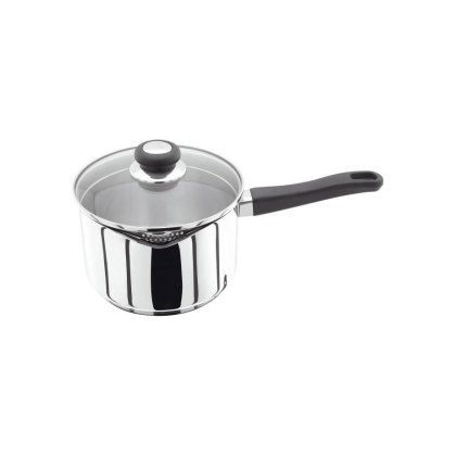 Judge Vista Stainless Steel Saucepan with Draining Lid 16cm Judge Vista Stainless Steel Saucepan with Draining Lid 16cm