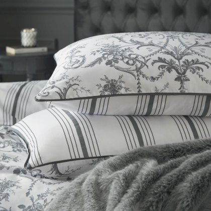 Laura Ashley Tuileries Charcoal Duvet Cover Set