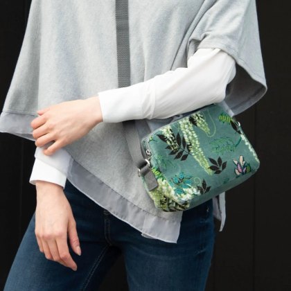 Earth Squared Jade Printed Velvet Anna Bag