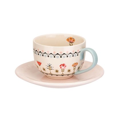 Cath Kidston Painted Table Teacup & Saucer Set