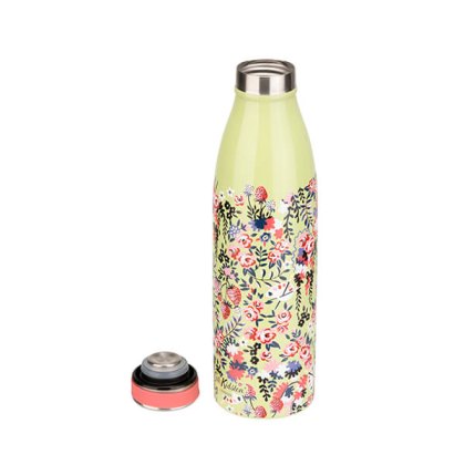 Cath Kidston Painted Table Ditsy Floral Stainless Steel 460ml Green Bottle