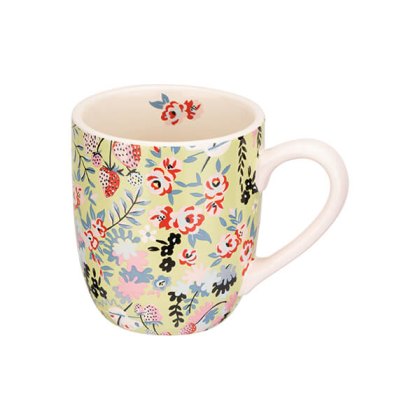 Catch Kidston Painted Table Ditsy Floral Green Breakfast Mug