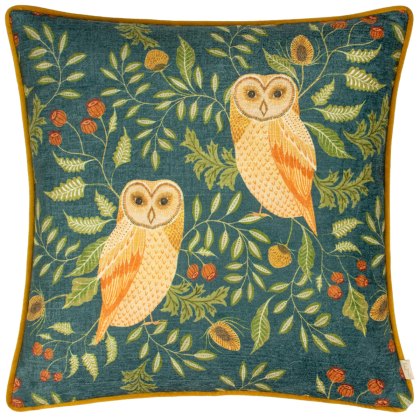 Evans Lichfield Hawthorn Owls Cushion Teal Evans Lichfield Hawthorn Owls Cushion Teal