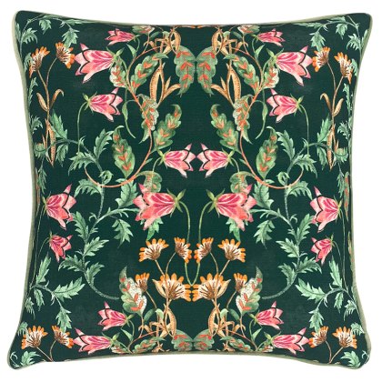 Evans Lichfield Heritage Bell Flowers Cushion Viridian