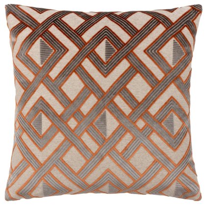 Paoletti Henley Cushion Ginger and Grey Paoletti Henley Cushion Ginger and Grey
