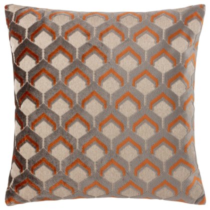 Paoletti Ledbury Cushion Ginger and Grey