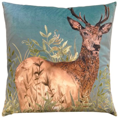 Wylder Willow Stag Cushion Cyan Wylder Willow Stag Cushion Cyan
