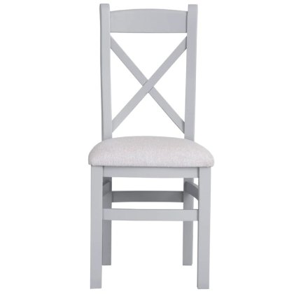 Derwent Grey Cross Back Fabric Seat Chair