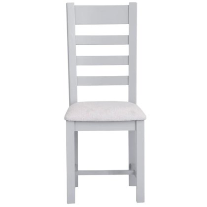 Derwent Grey Ladder Back Fabric Seat Chair