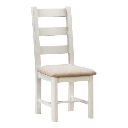 Silverdale Painted Ladder Back Fabric Seat Chair