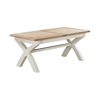 Silverdale Painted Cross Leg Extendable Table