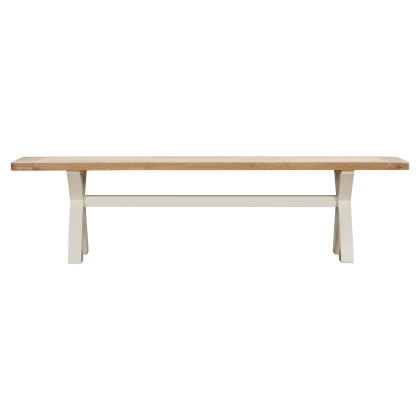 Silverdale Painted Cross Leg Bench Silverdale Painted Cross Leg Bench