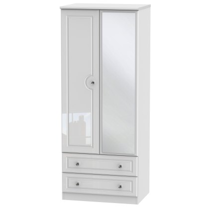 Edinburgh 2ft 6in Drawer Mirrored Wardrobe