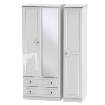 Edinburgh Triple 2 Drawer Mirrored Wardrobe