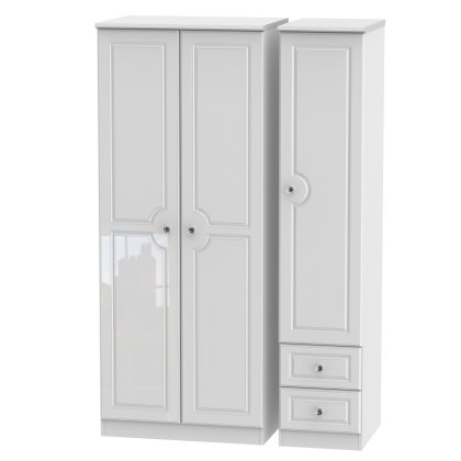 Edinburgh Triple Plain Wardrobe with Drawers