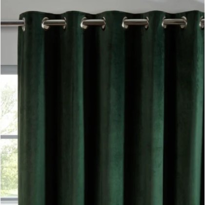 Sundour Abington Bottle Green Eyelet Ready Made Curtains