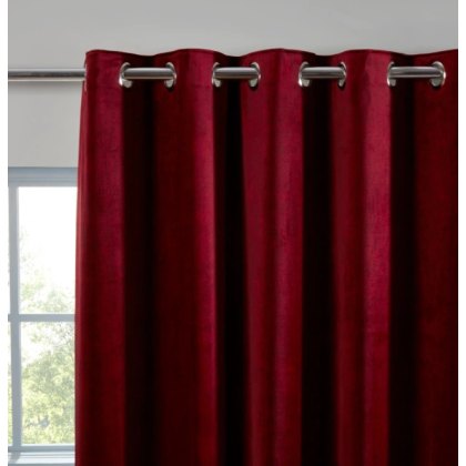 Sundour Abington Rosso Eyelet Ready Made Curtains