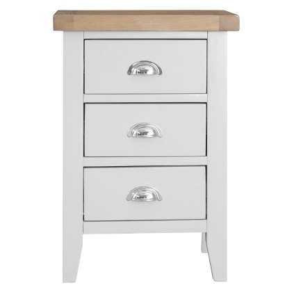 Tenby White Large Bedside Table