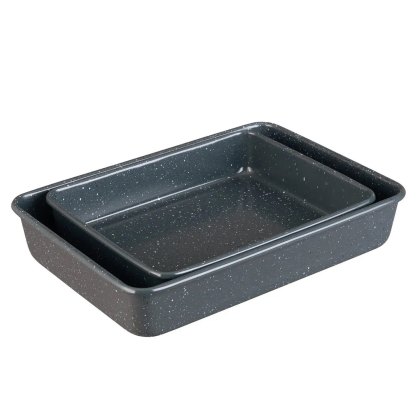 Denby Quantanium Set of 2 Roasting Trays