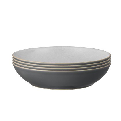 Denby Elements Fossil Grey 4 Piece Pasta Bowl Set