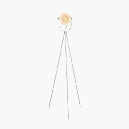 Auden White Metal Tripod Floor Lamp