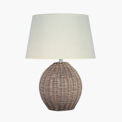 Raffles Small Rattan Cream Wash Table Lamp Raffles Small Rattan Cream Wash Table Lamp