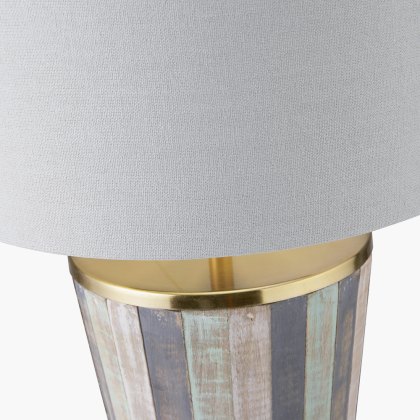 Kerala Distressed Sage Wood Tall Table Lamp