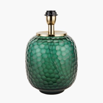 Camila Green Cold Cut Textured Glass Table Lamp