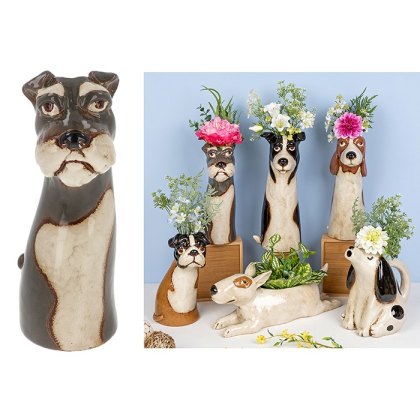 Village Pottery Top Dog Schnauzer Vase Village Pottery Top Dog Schnauzer Vase