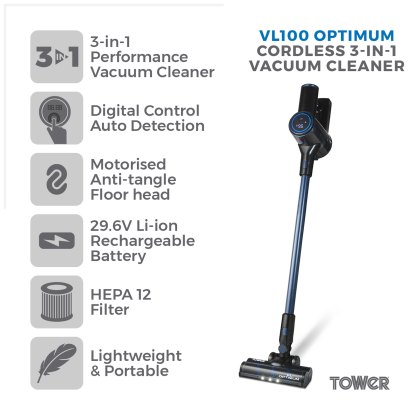 Tower VL100 Optimum cordless 3 in 1 Vacuum